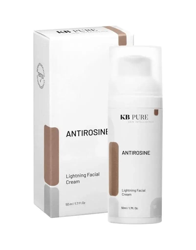 אריזה ובקבוק של ANTIROSINE מבית KB Pure