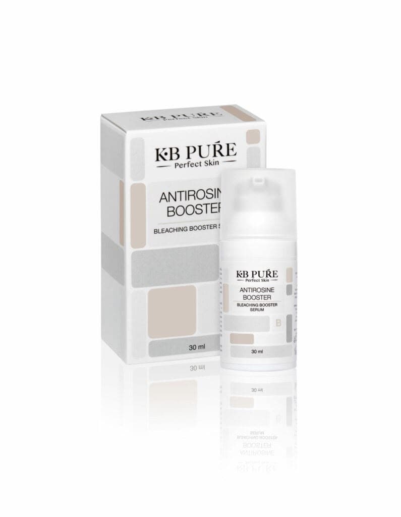 אריזה וצנצנת של ANTIROSINE BOOSTER מבית KB Pure