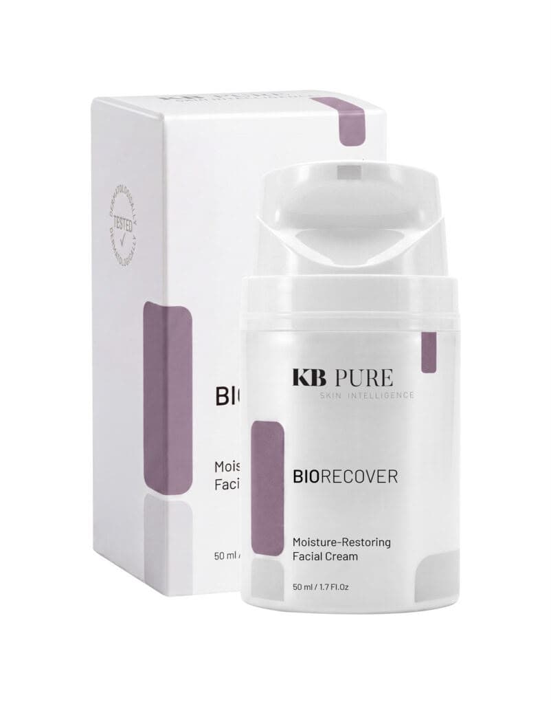 אריזה וצנצנת של BIORECOVER מבית KB Pure