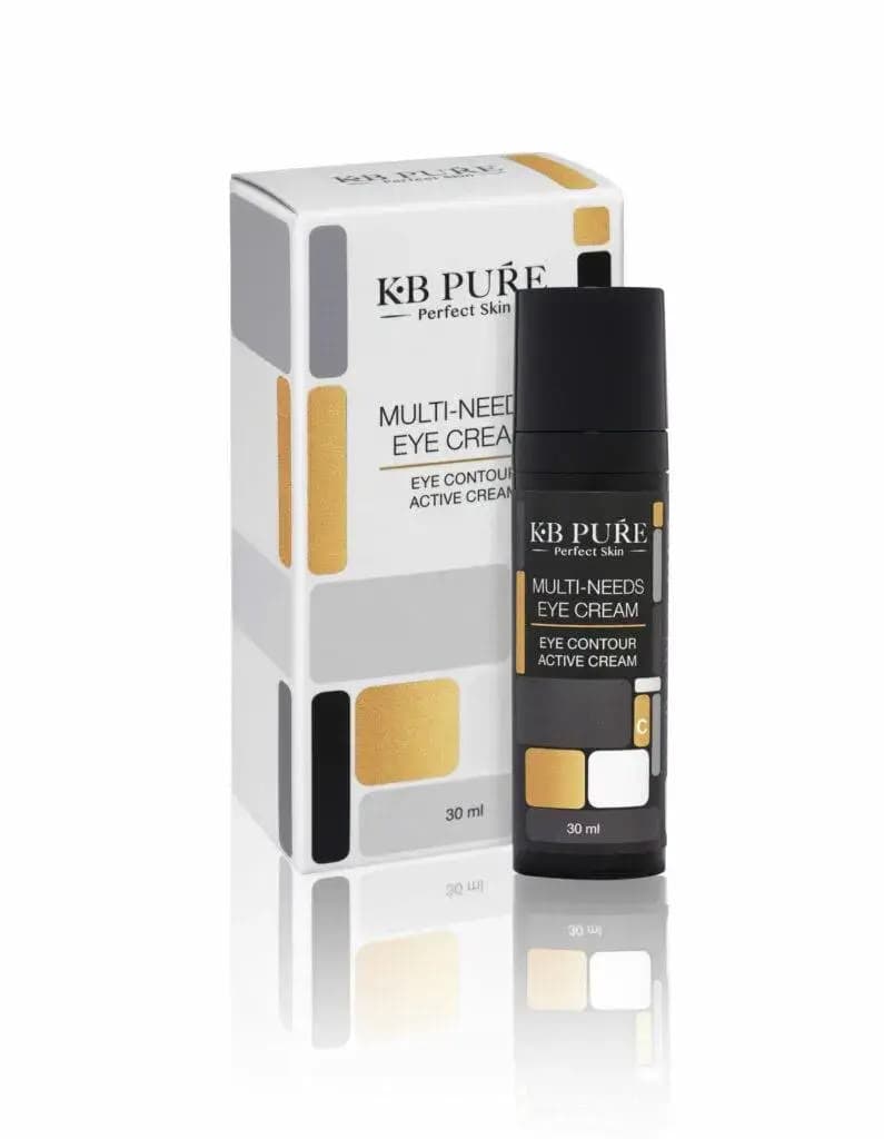 אריזה ובקבוק של MULTI-NEEDS EYE CREAM מבית KB Pure