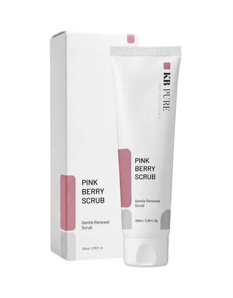 אריזה ושפורפרת של PINK BERRY SCRUB מבית KB Pure