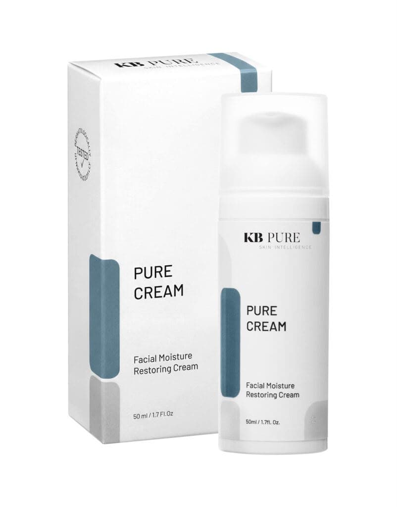 אריזה ובקבוק של PURE CREAM מבית KB Pure