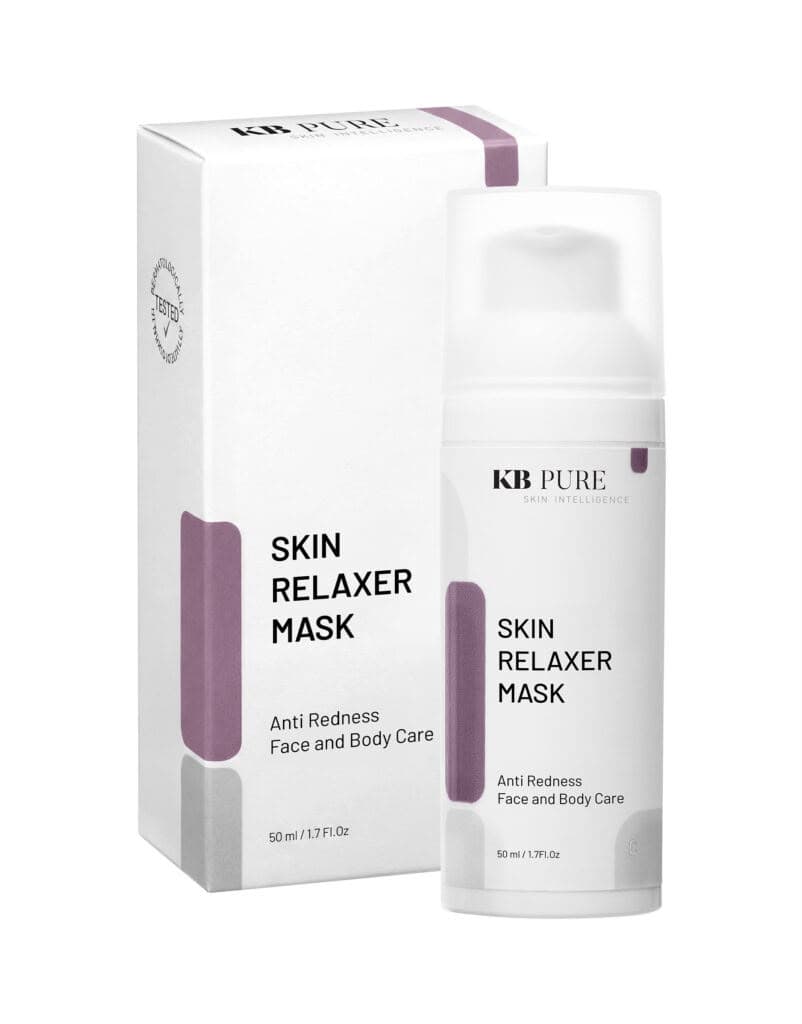 אריזה ובקבוק של SKIN RELAXER MASK מבית KB Pure
